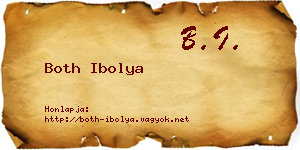 Both Ibolya névjegykártya