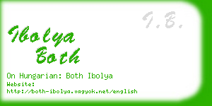 ibolya both business card